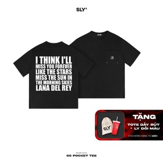 Áo thun washed cổ tròn SLY SS Pocket màu đen