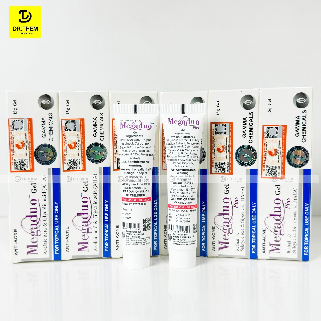 Megaduo Gel/Plus Gamma 15g-30g, Gel Giảm Mụn Ẩn, Thâm, Đầu Đen Cho Da Dầu Mụn - Dr Thêm | BigBuy360 - bigbuy360.vn