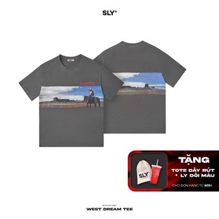 Áo thun cổ tròn SLY West Dream màu xám