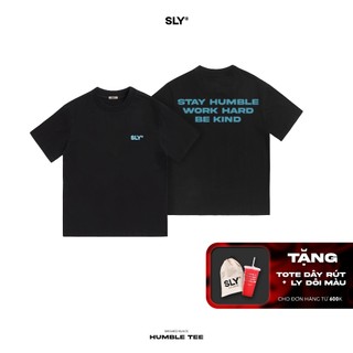 Áo thun washed cổ tròn SLY Humble màu đen