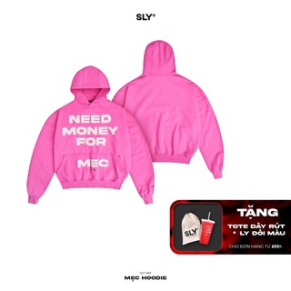 Áo hoodie oversized SLY MẸC Hot Pink