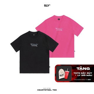Áo thun cổ tròn SLY Heartsteel Đen / Hồng
