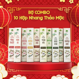 Bộ combo 10 hộp nhang sạch thảo mộc - mộc an - xưởng nhang mộc an