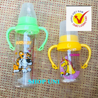 Bình sữa cho bé có ti sữa mềm tay cầm chắc chắn 140ml 250ml Gugumy/Cacara