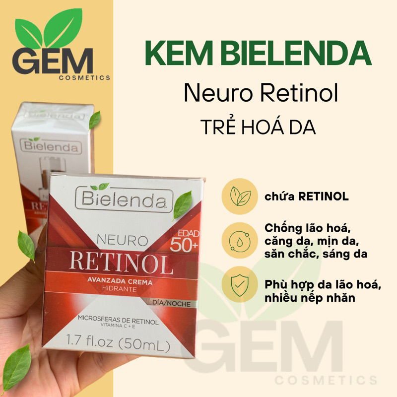 Kem dưỡng chống lão hoá Bielenda Neuro Retinol 50ml