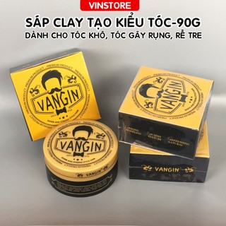 Sáp vuốt tóc nam Clay wax Vangin chính hãng - Sáp vuốt tóc tạo kiểu tóc dành cho tóc khô cứng, rễ tre