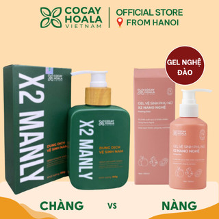 COMBO CHÀNG NÀNG ĐỀU VUI dung dịch vệ sinh nam + dung dịch vệ sinh nữ Gel nghệ đào 150ml Cỏ Cây Hoa Lá Việt Nam