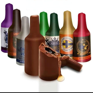 Socola đen nhân rượu yanxi hộp 60g 6 chai hương vị thơm ngon chai rượu nhỏ sô cô la hộp quà ăn vặt hoài cổ