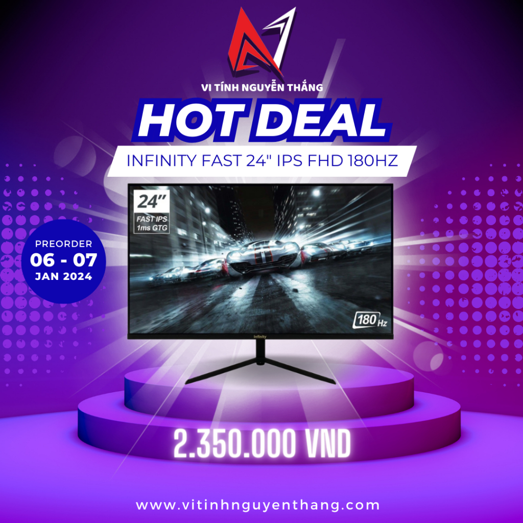 MÀN HÌNH INFINITY FAST PRO GAMING (24 INCH/ RAPID IPS/ FULL HD/ 180HZ/ 1MS) | BigBuy360 - bigbuy360.vn