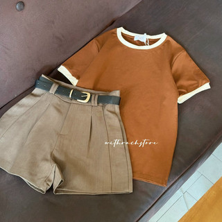 [RÁCH STORE] Áo Thun - 1121 - Trơn - Viền Màu