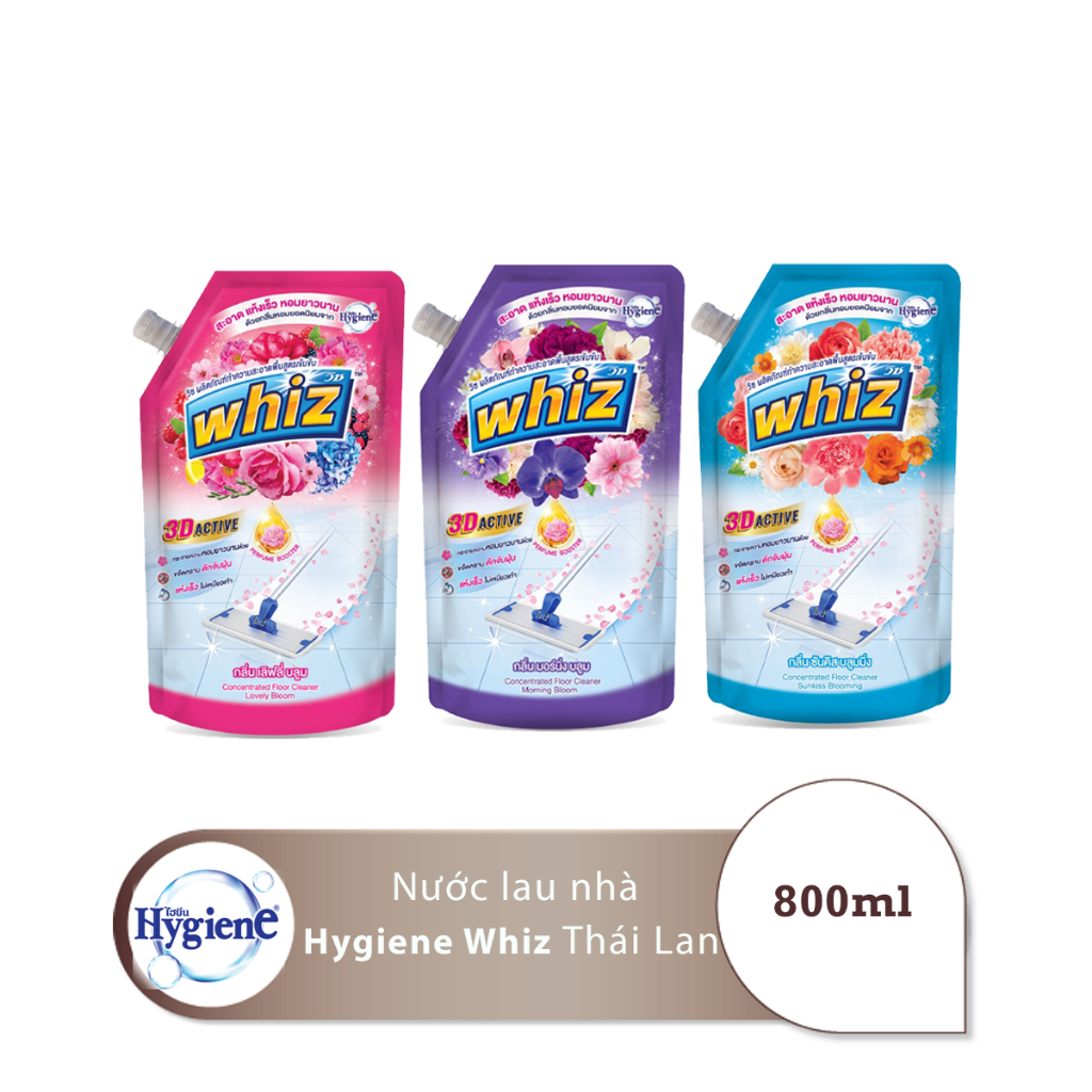 Nước Lau Sàn Whiz Công Nghệ 3D Mới Nhanh Khô Và Thơm Cực Kì