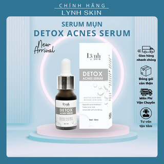 Serum hỗ trợ giảm mụn mờ thâm, gom khô cồi mụn detox acnes serum - lynh skin