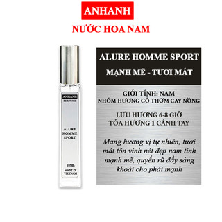 Tinh dầu Nước Hoa Nam ANHANH ALURE HOMME SPORT - Mùi hương mạnh mẽ, lịch lãm, tươi mát - Lưu hương 6-8giờ
