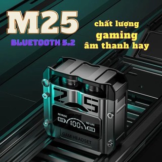 Tai Nghe Bluetooth M25 Gaming Phiên Bản Cao Cấp Âm Thanh Cực Tốt Độ Trễ Thấp Pin Trâu 5-6 tiếng chống ồn