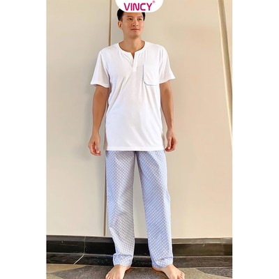 Bộ Đồ Thun Dài Nam Vincy MDT010W01