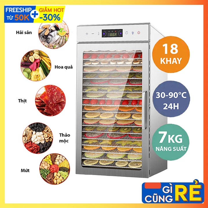 Máy sấy hoa quả DEHYDRATOR 1000W 18 tầng đa năng sấy khô dẻo các loại thực phẩm