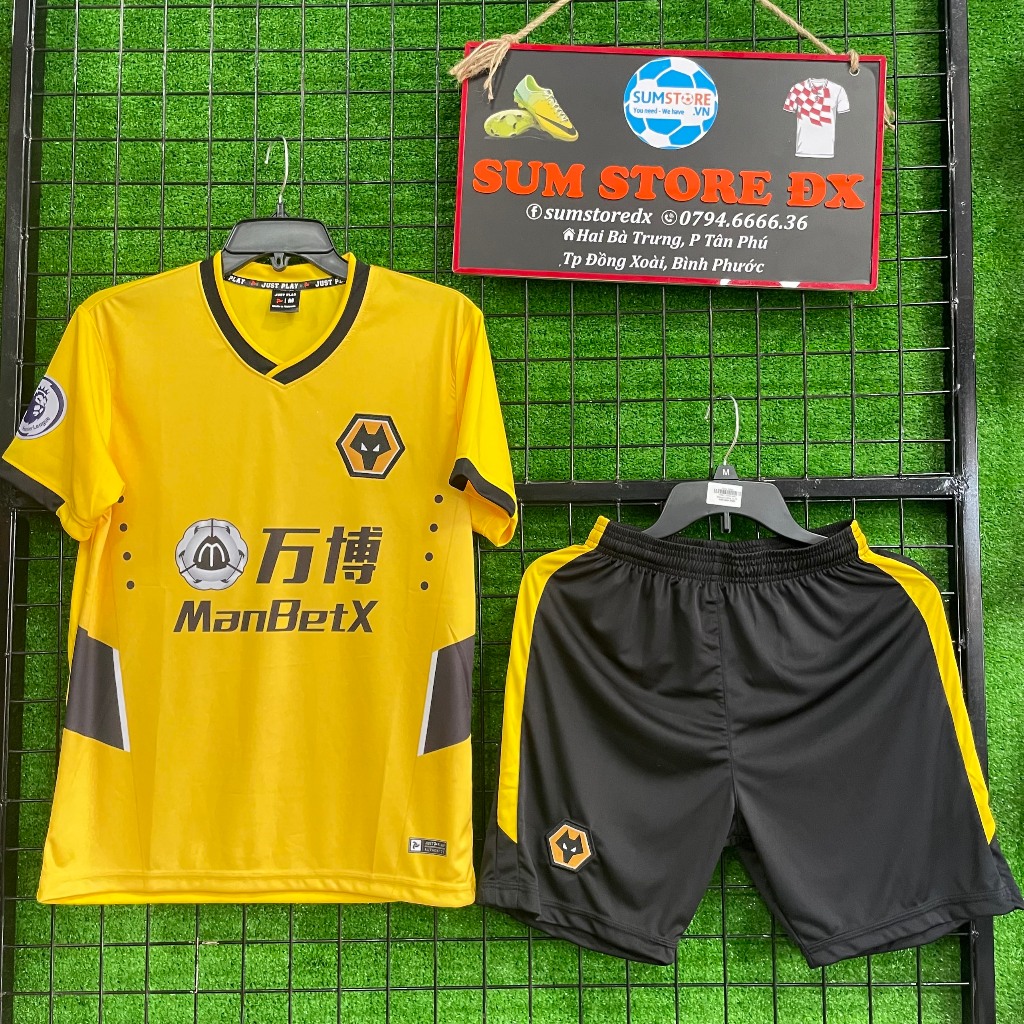 Quần Áo Bóng Đá Wolves Vàng 2021