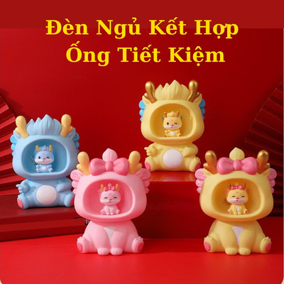 Ống Tiết Kiệm Kết Hợp Đèn Ngủ Hình Rồng Con Đáng Yêu