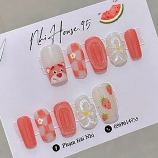 Nailbox thiết kế gấu dâu