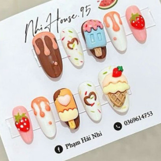 Nailbox thiết kế tặng kèm keo, dũa, que gỗ