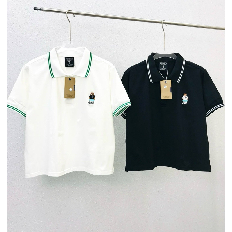 Áo thun cổ bẻ Who.a.u thun cotton