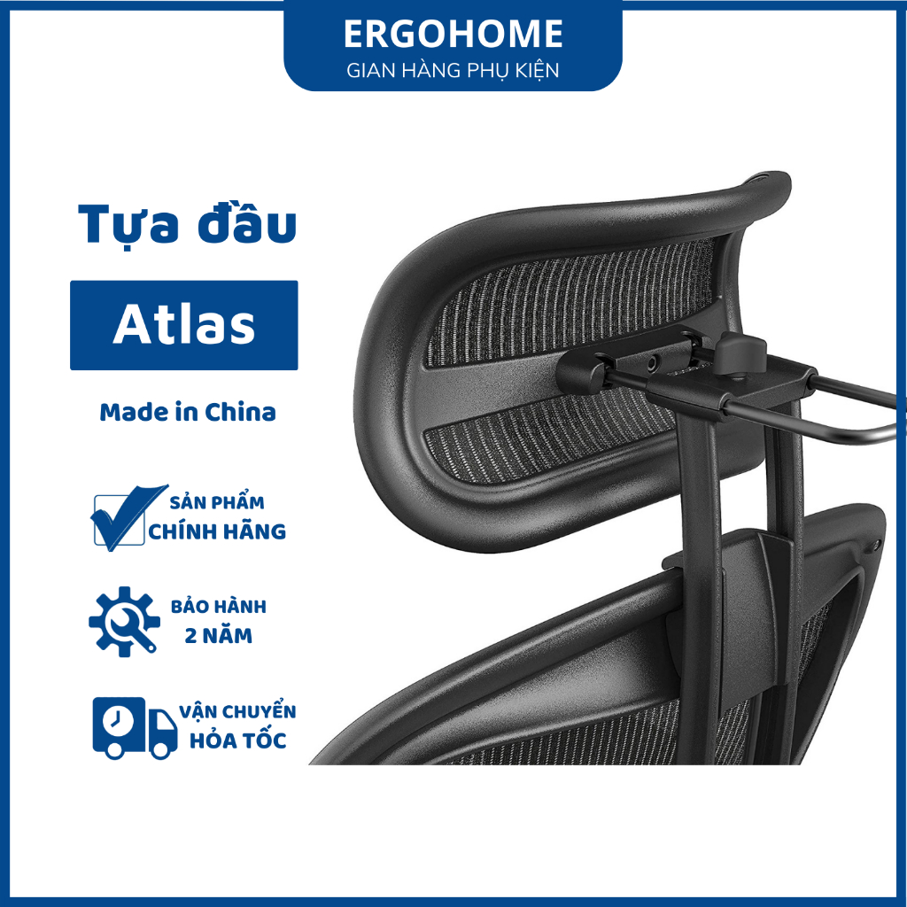 Tựa đầu ATLAS ghế Herman Miller Aeron 2 bản Trung, Tựa đầu ghế văn phòng, ghế làm việc cao cấp, thiế