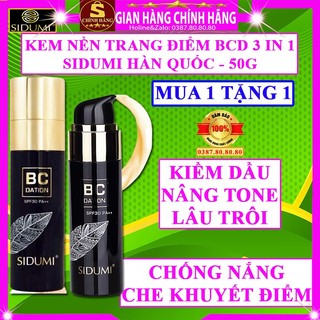 Kem nền trang điểm BCD Sidumi hàn quốc che khuyết điểm kiềm dầu BB CC cream cho da dầu mụn khô nhạy cảm tốt và phấn phủ