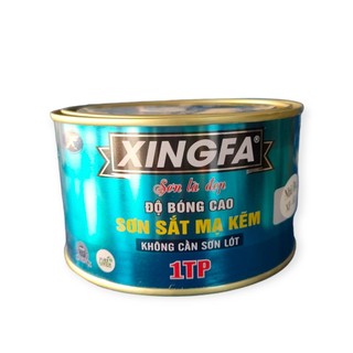 Sơn sắt mạ kẽm Xingfa 1 thành phần lon 400gr đủ màu.