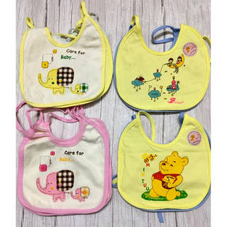 Yếm sơ sinh, yếm ăn dặm - yếm tròn 100% cotton buộc dây cho bé