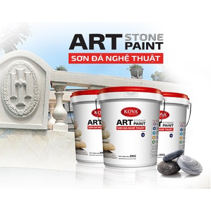 [Mẫu thử] Sơn giả đá Kova Art Store (0.5kg). sơn đá nghệ thuật được tổng hợp từ các vật liệu.