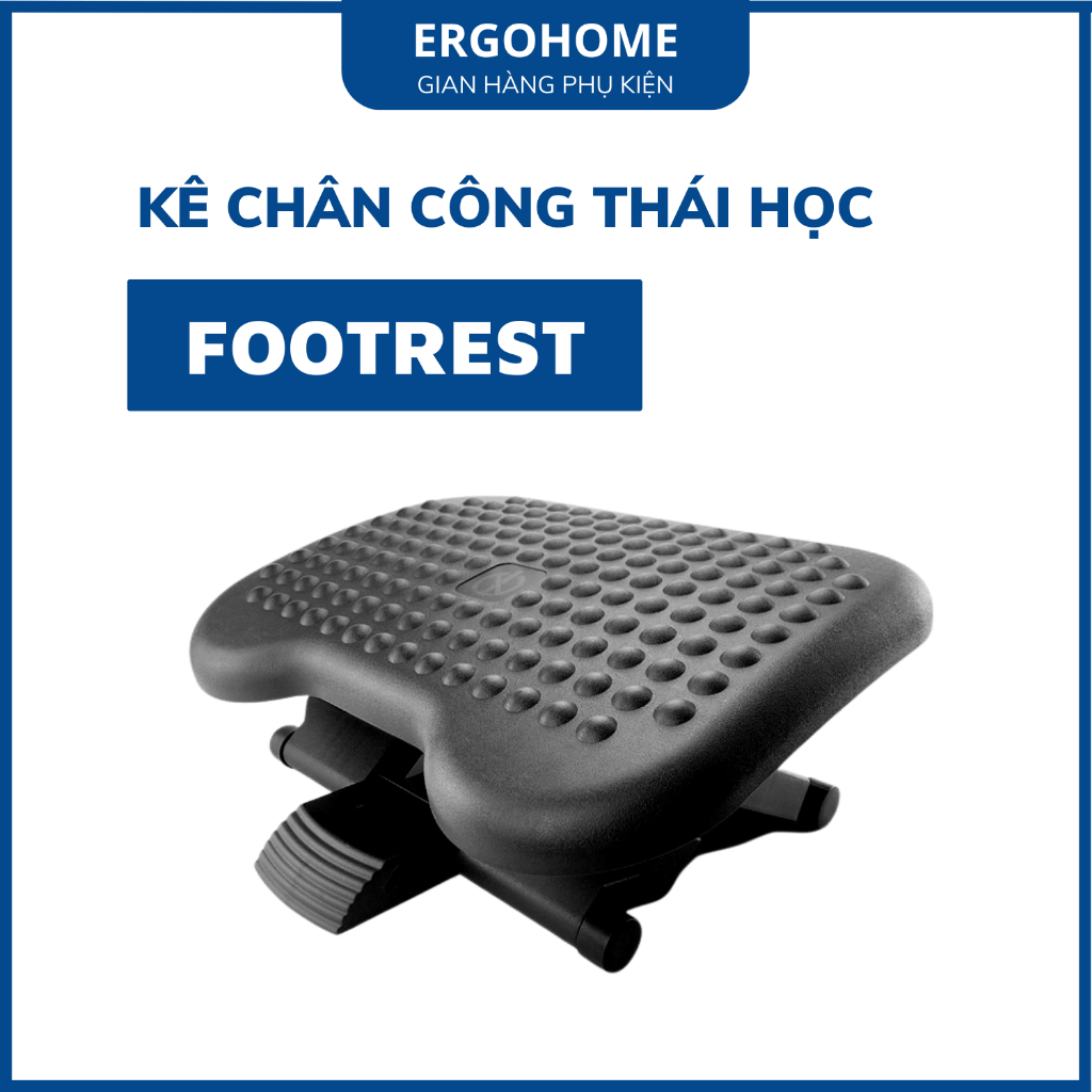 Kê chân văn phòng, gác chân massage tại bàn làm việc, học tập FOOTREST Công thái học điều chỉnh 3 độ