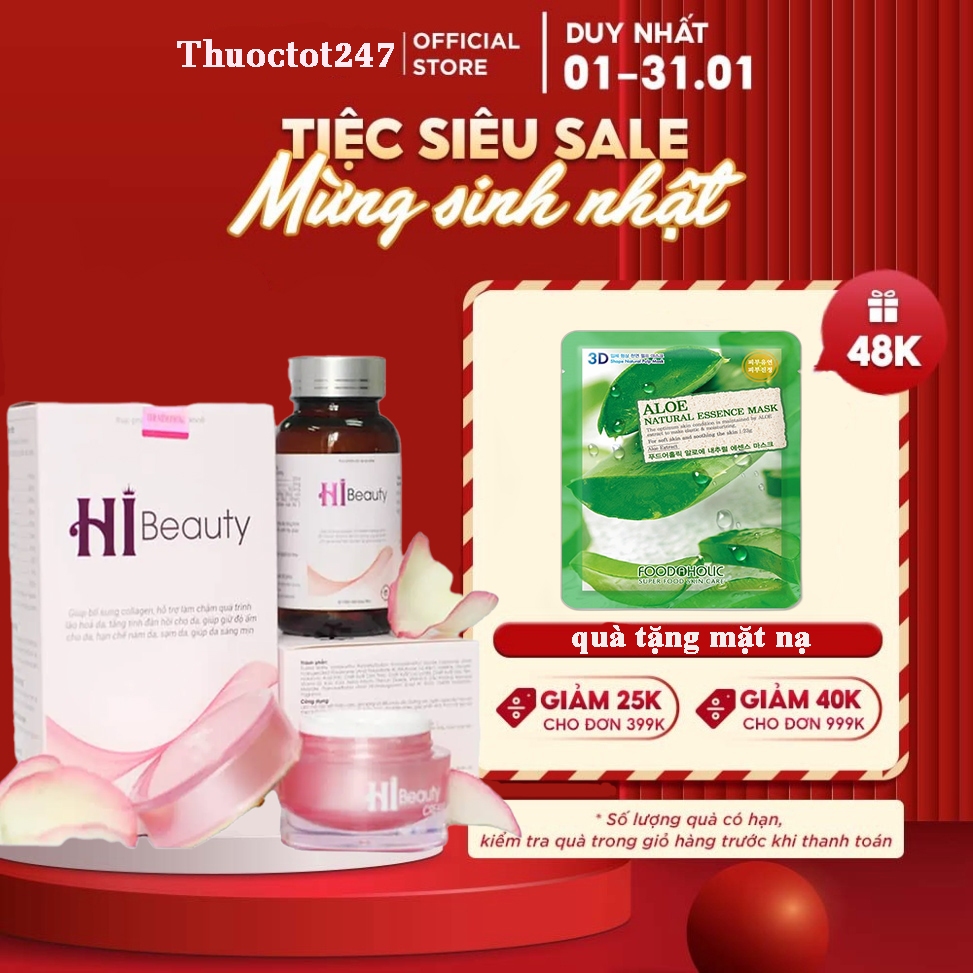 ✅Viên Uống + kem  hi beauty 👍[Freeship] ❤️ - Hi Beauty Trắng Da, Sạch Nám [Chính Hạng]