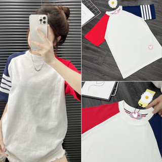 Áo Phông Nam Thôm Phối 4 Vạch Siêu Đẹp - Áo Thun Nam Nữ Thôm Phối Màu Viền Vai Cao Cấp hot trend
