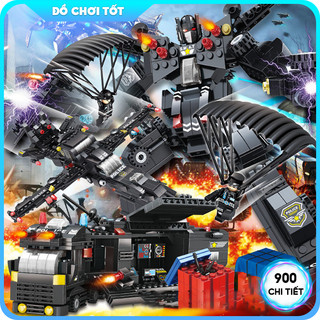 [900 Chi Tiết] Bộ đồ chơi lắp ráp xếp hình cảnh sát SWAT, robot đặc nhiệm đồ chơi thông minh cho bé