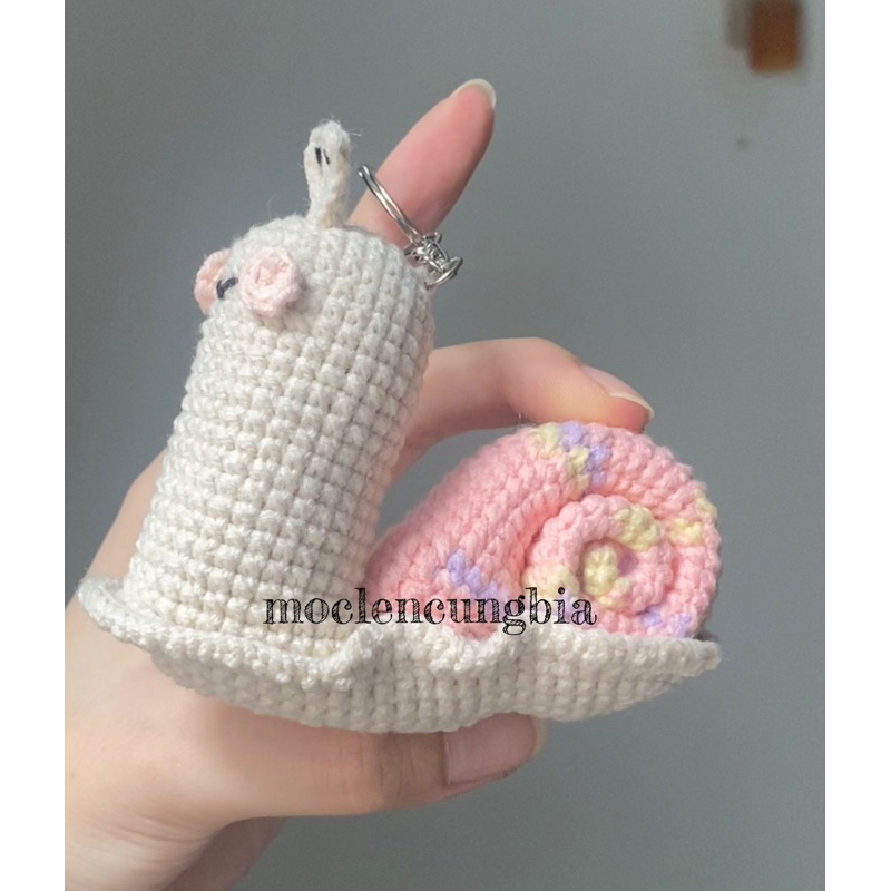 Móc khoá len hình con ốc 🐌