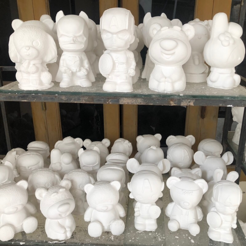 Tượng thạch cao tô màu cho bé , kích thước 14-16cm nhiều mẫu mã