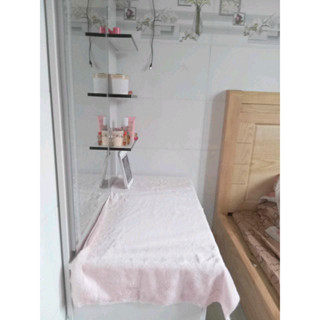 Thảm lông ngắn màu Hồng Phấn lót tủ điện thoại trải bàn trang điểm phủ bàn ghế lót kệ gian hàng.