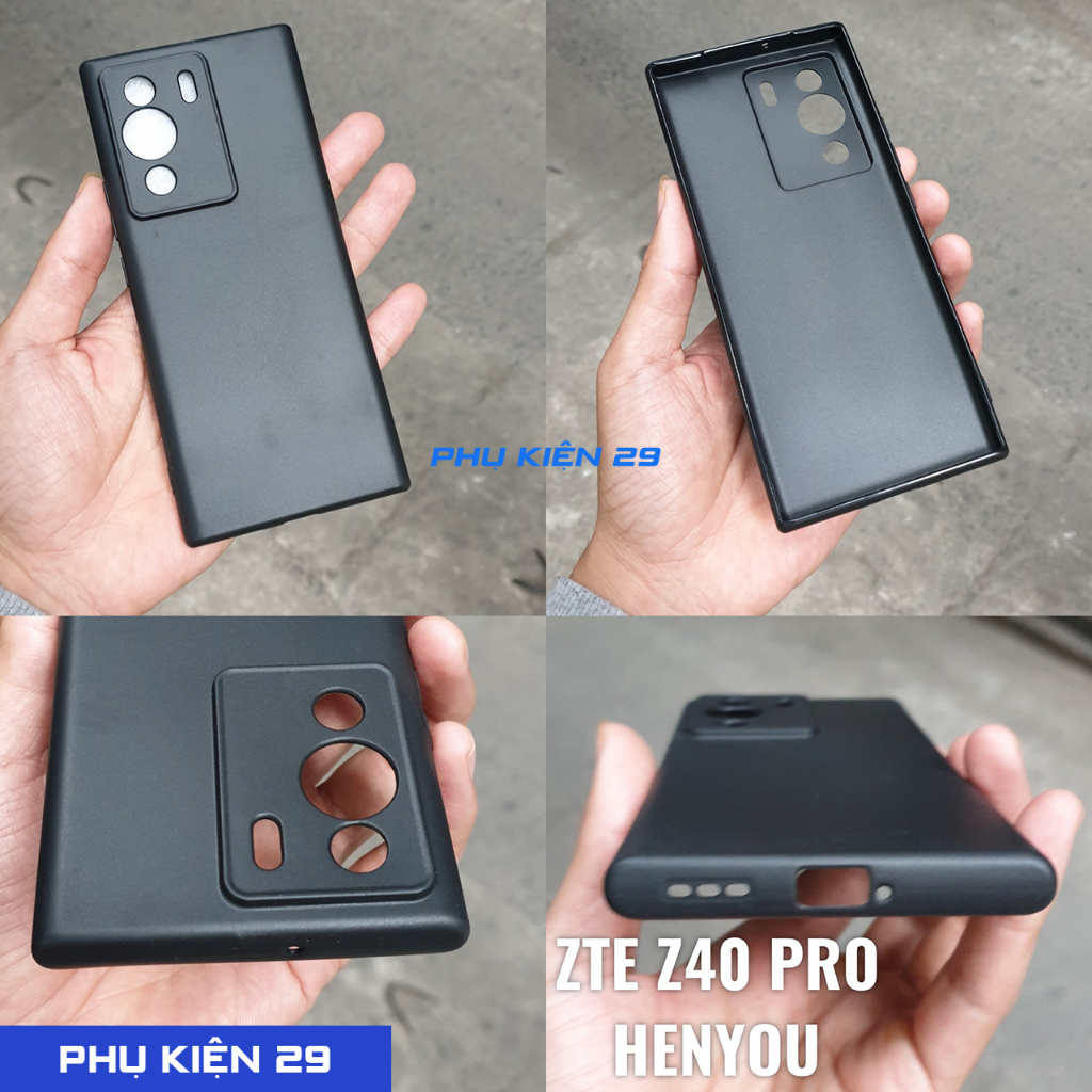 [ZTE Z40 Pro] Ốp lưng silicon dẻo đen cao cấp Henyou
