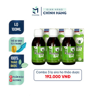 Combo 3 Siro Ho Thảo Dược Decicof 3M Hỗ Trợ Giảm Ho Tiêu Đờm Cho Cả Gia Đình