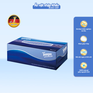 [HỘP] Khăn Giấy Hộp Cao Cấp Tempo 4 Lớp Bền Dai, Không Gây Kích Ứng Da, Không Mùi/ Gỗ Táo - Thương Hiệu Đức