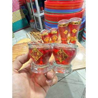 Đèn cầy Ly Màu Đỏ.
