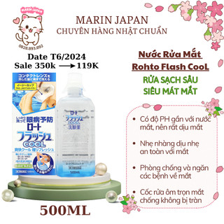 Nước rửa mắt rohto flash cool 500ml làm mát mắt nội địa nhật bản