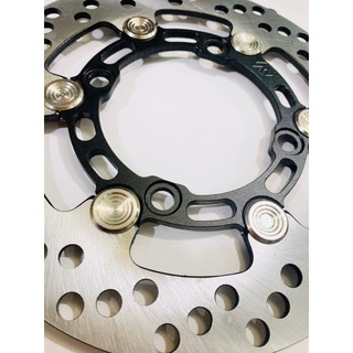 ✍️ đĩa sau 4 lỗ 220mm khoen inox, lòng nhôm cnc gắn sau xe Ex135 mâm zin ✍️