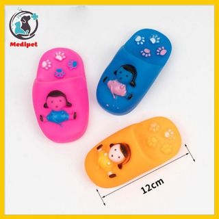 Đồ chơi cho chó mèo hình dép cao su đồ gặm cho thú cưng có kèn kêu chít chít - Medipet
