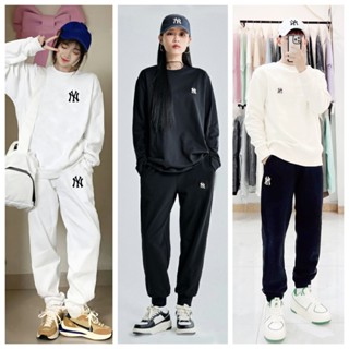 Set bộ đồ quần áo MLB nỉ da cá thể thao nam nữ xuất sang xịn mịn cao cấp