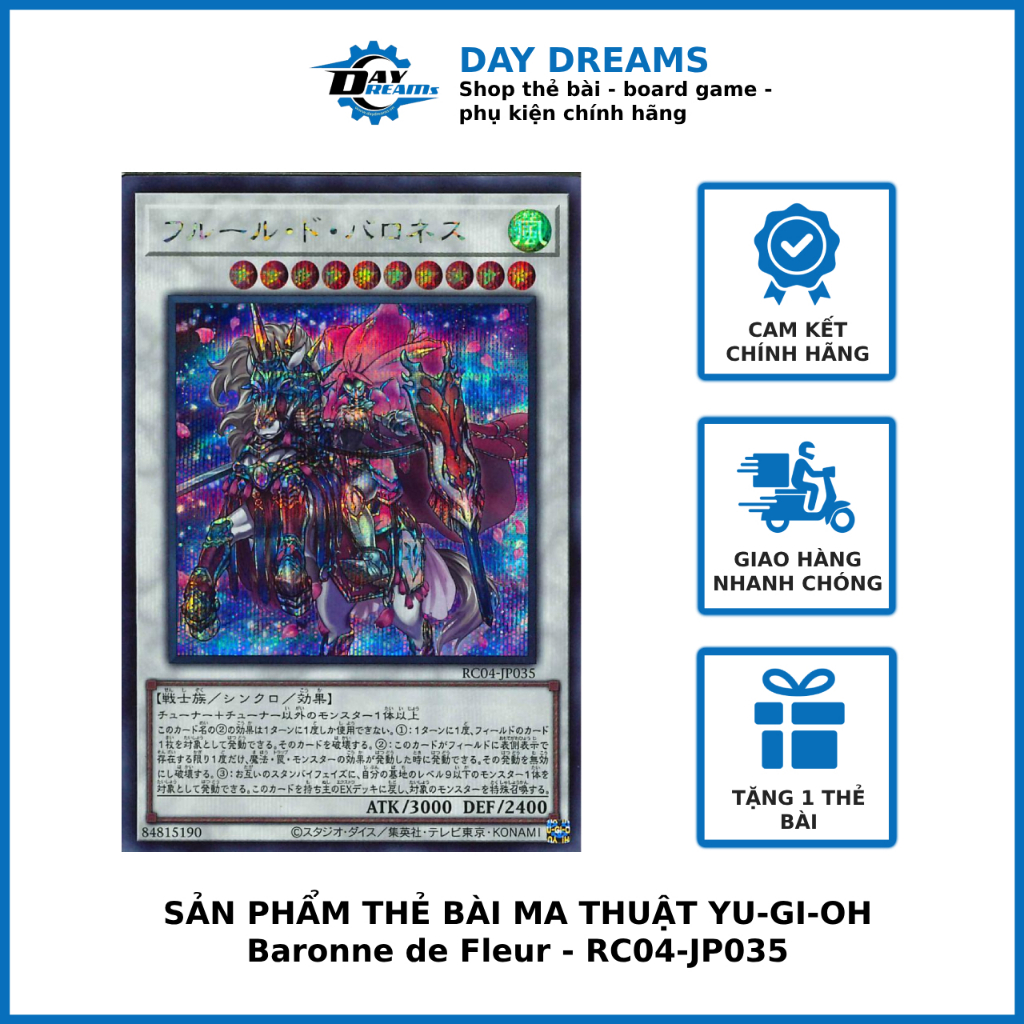 Thẻ bài Yugioh: Baronne de Fleur - RC04-JP035 - Secret Rare