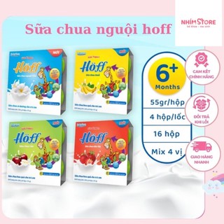 Combo sữa chua trẻ em Hoff 4 VỊ cho bé từ 6 tháng tuổi bổ sung men lợi khuẩn tốt cho tiêu hóa 4 LỐC
