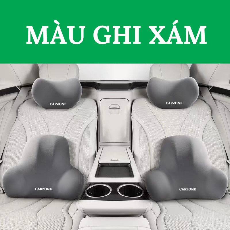 Gối Tựa Đầu Và Lưng Ô Tô CARZONE Bằng Cao Su Non Mềm Mại, Êm Ái Chống Đau Mỏi Khi Đi Xe | BigBuy360 - bigbuy360.vn