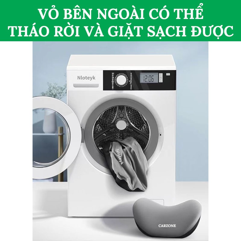 Gối Tựa Đầu Và Lưng Ô Tô CARZONE Bằng Cao Su Non Mềm Mại, Êm Ái Chống Đau Mỏi Khi Đi Xe | BigBuy360 - bigbuy360.vn