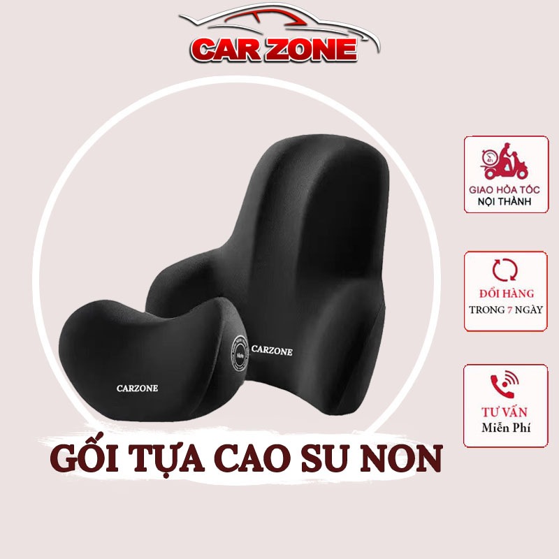 Gối Tựa Đầu Và Lưng Ô Tô CARZONE Bằng Cao Su Non Mềm Mại, Êm Ái Chống Đau Mỏi Khi Đi Xe | BigBuy360 - bigbuy360.vn